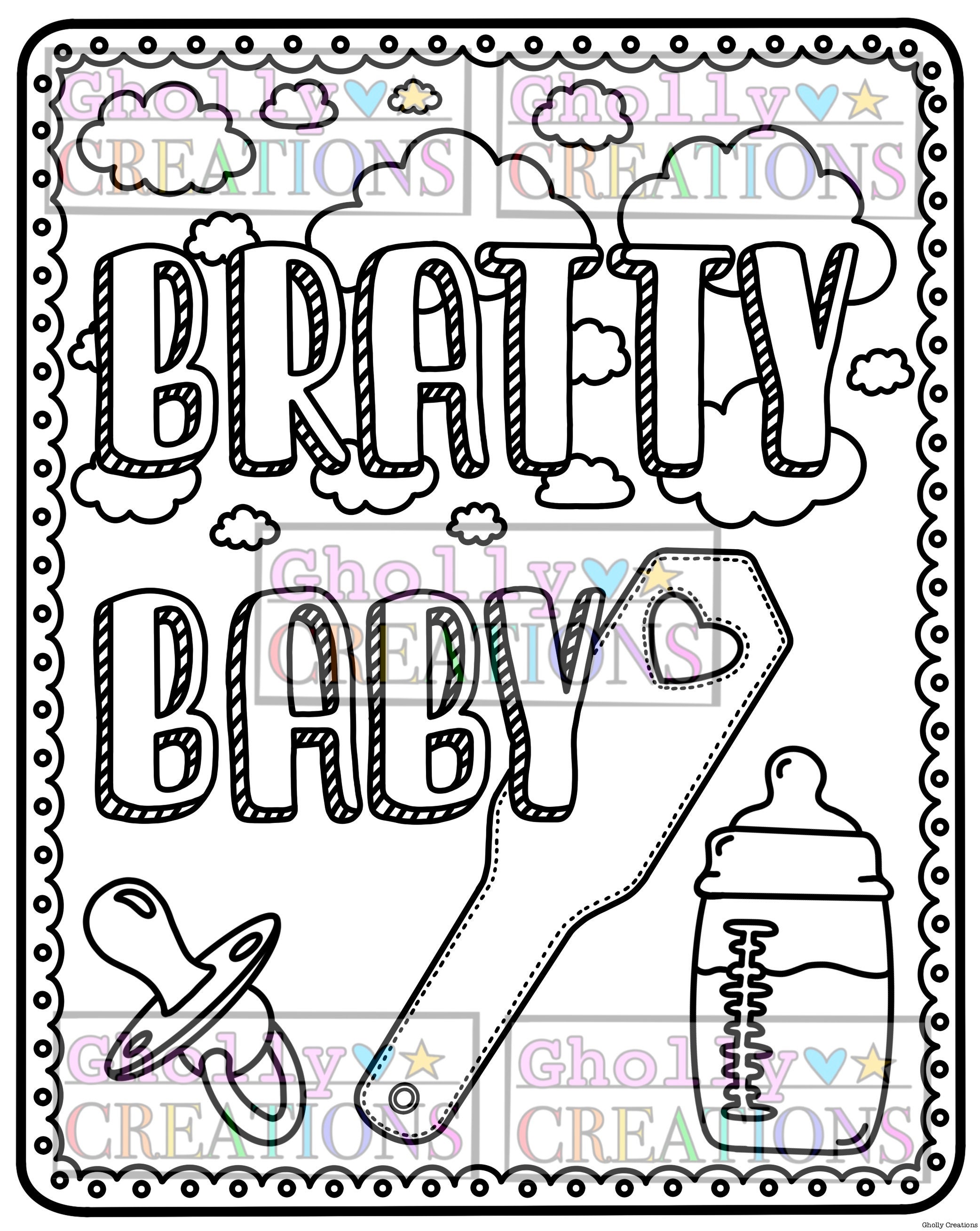 Bratty baby ddlgcglbdsmabdl coloring page