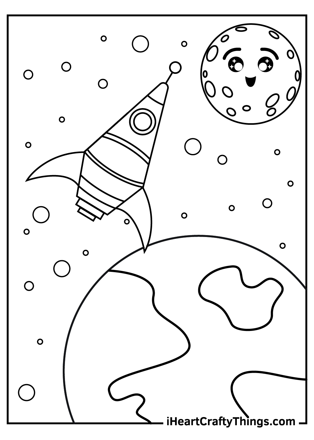 Outer space coloring pages free printables