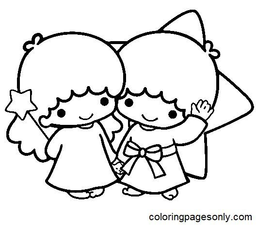 Little twin stars coloring pages star coloring pages kitty coloring little twin stars