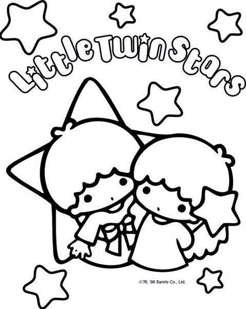 Little twin stars photo coloring page hello kitty colouring pages star coloring pages hello kitty coloring