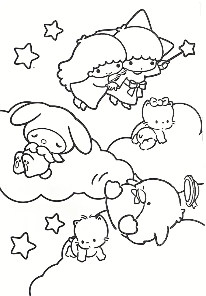 Sanrio coloring pages printable