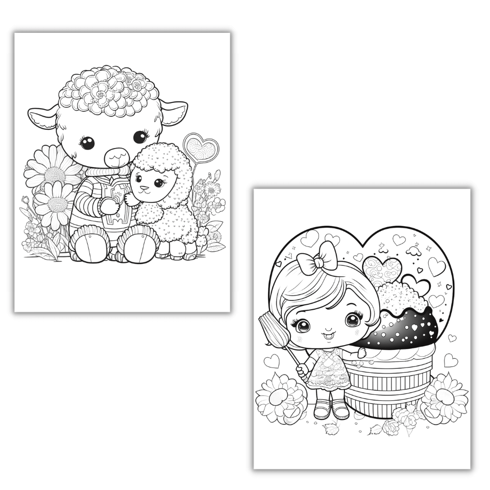 Plr cute valentine coloring pages â plr