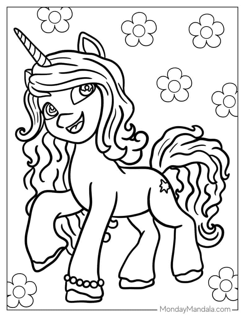 Unicorn coloring pages free pdf printables