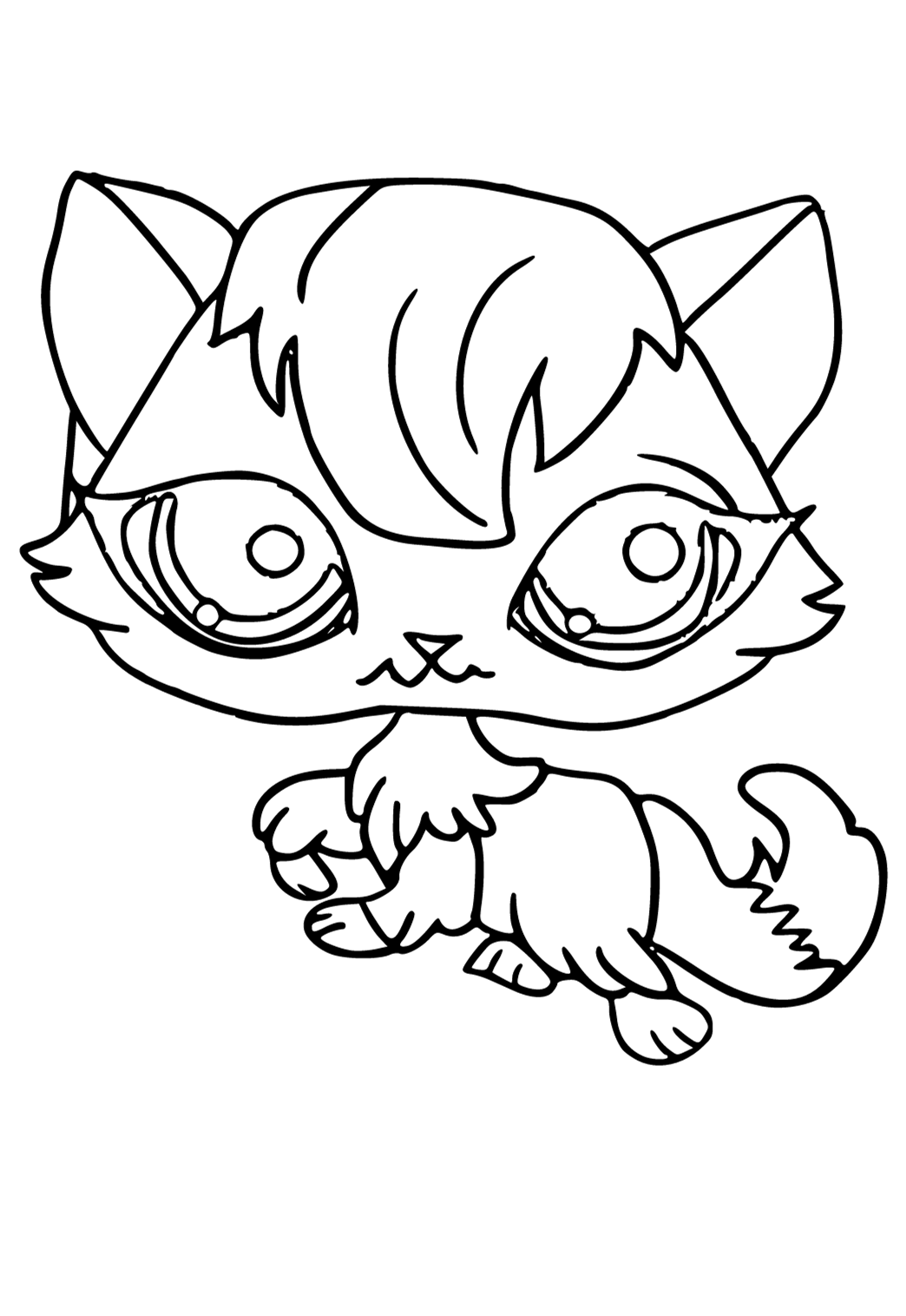 Free printable littlest pet shop hairstyle coloring page for adults and kids