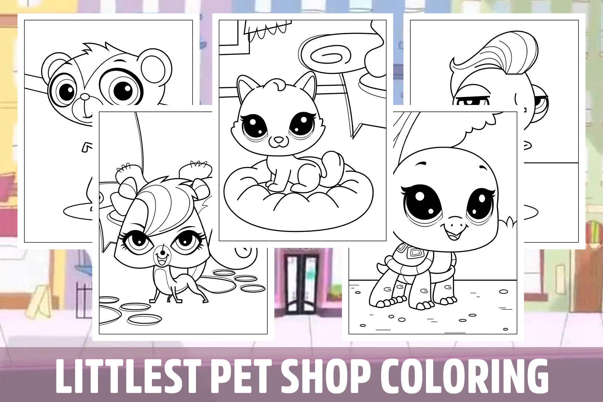 Littlest pet shop coloring pages for kids girls boys teens birthday school activity made by teachers