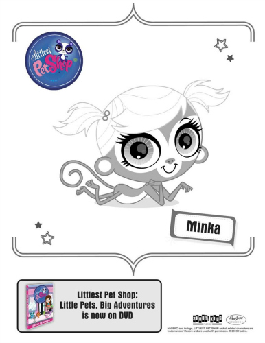 Littlest pet shop printable minka coloring page