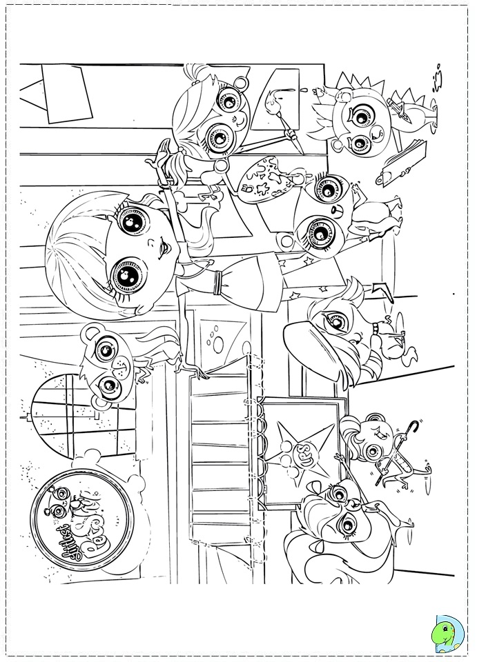 Littlest pet shop coloring page