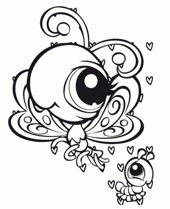 Free easy to print littlest pet shop coloring pages