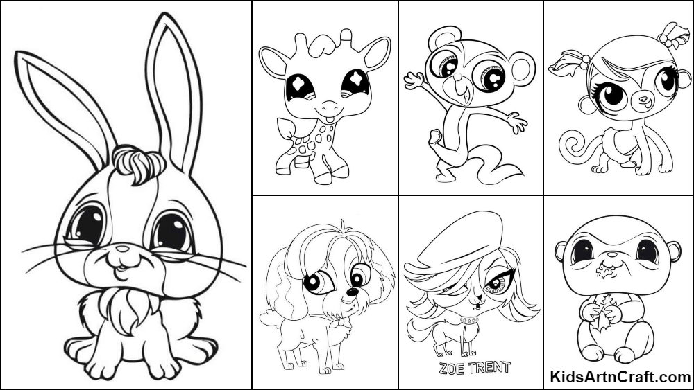 Littlest pet shop coloring pages for kids â free printables