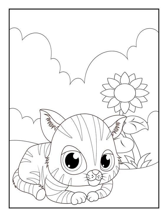 Animal coloring book and sheets