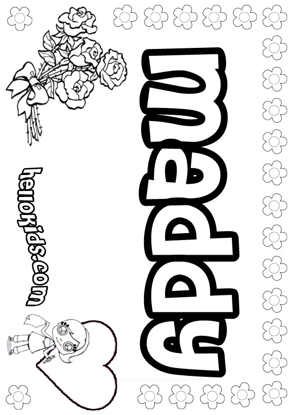 Maddy coloring pages