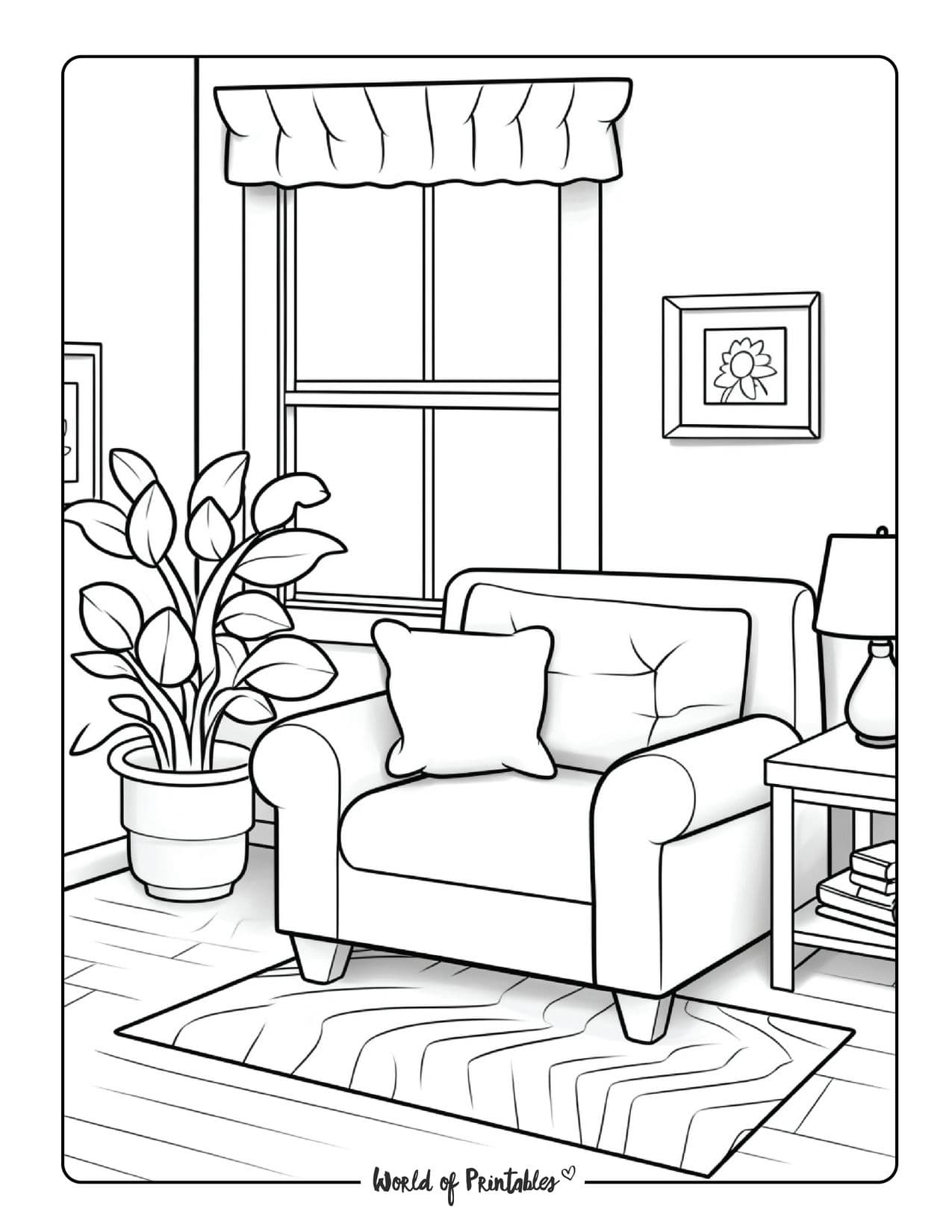 Room coloring pages