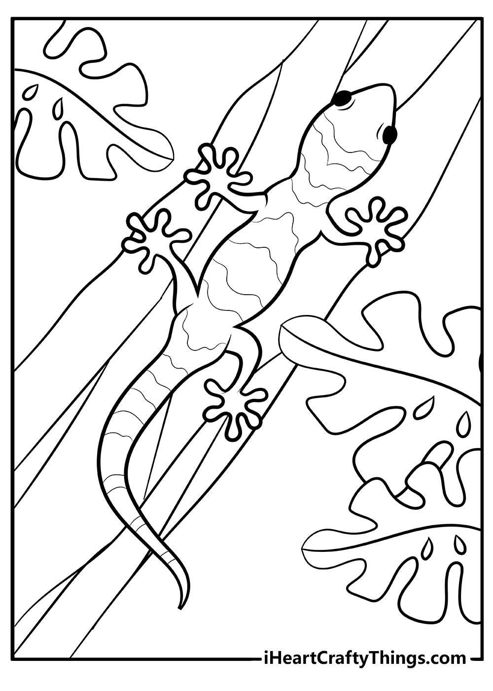 Lizard coloring pages free printables