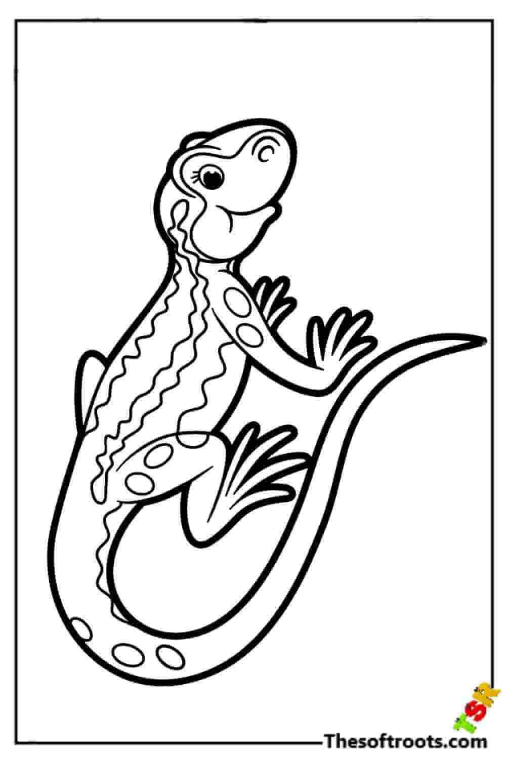 Lizard coloring pages kids coloring pages