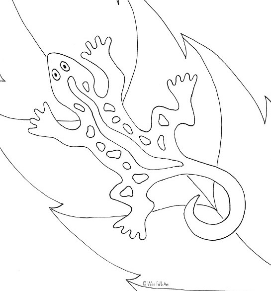 Leapin lizard coloring page â wee folk art