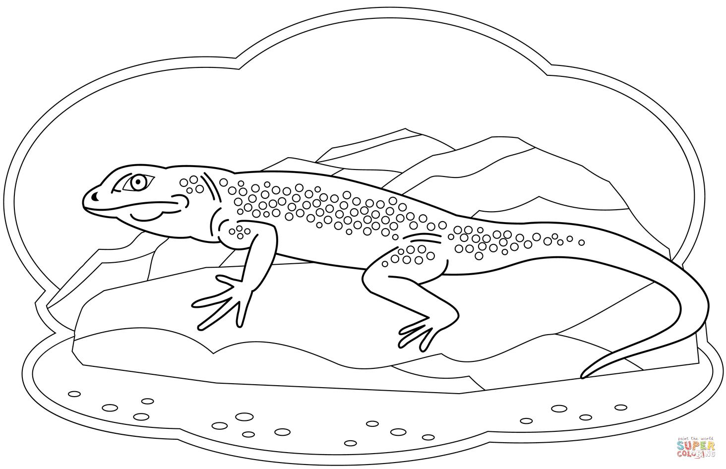 Lizard coloring page free printable coloring pages