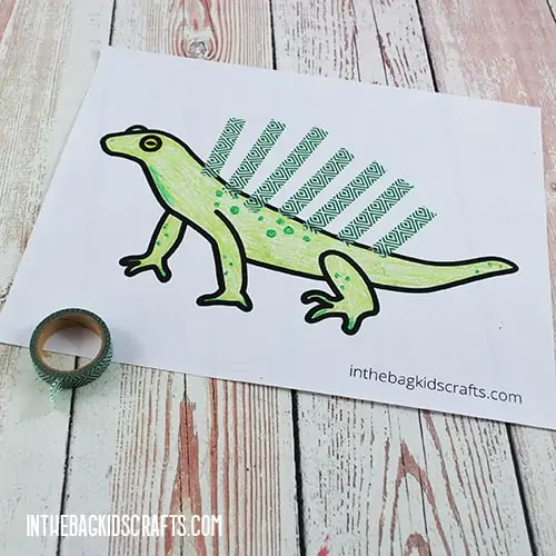 Iguana coloring pages just add washi tape â in the bag kids crafts