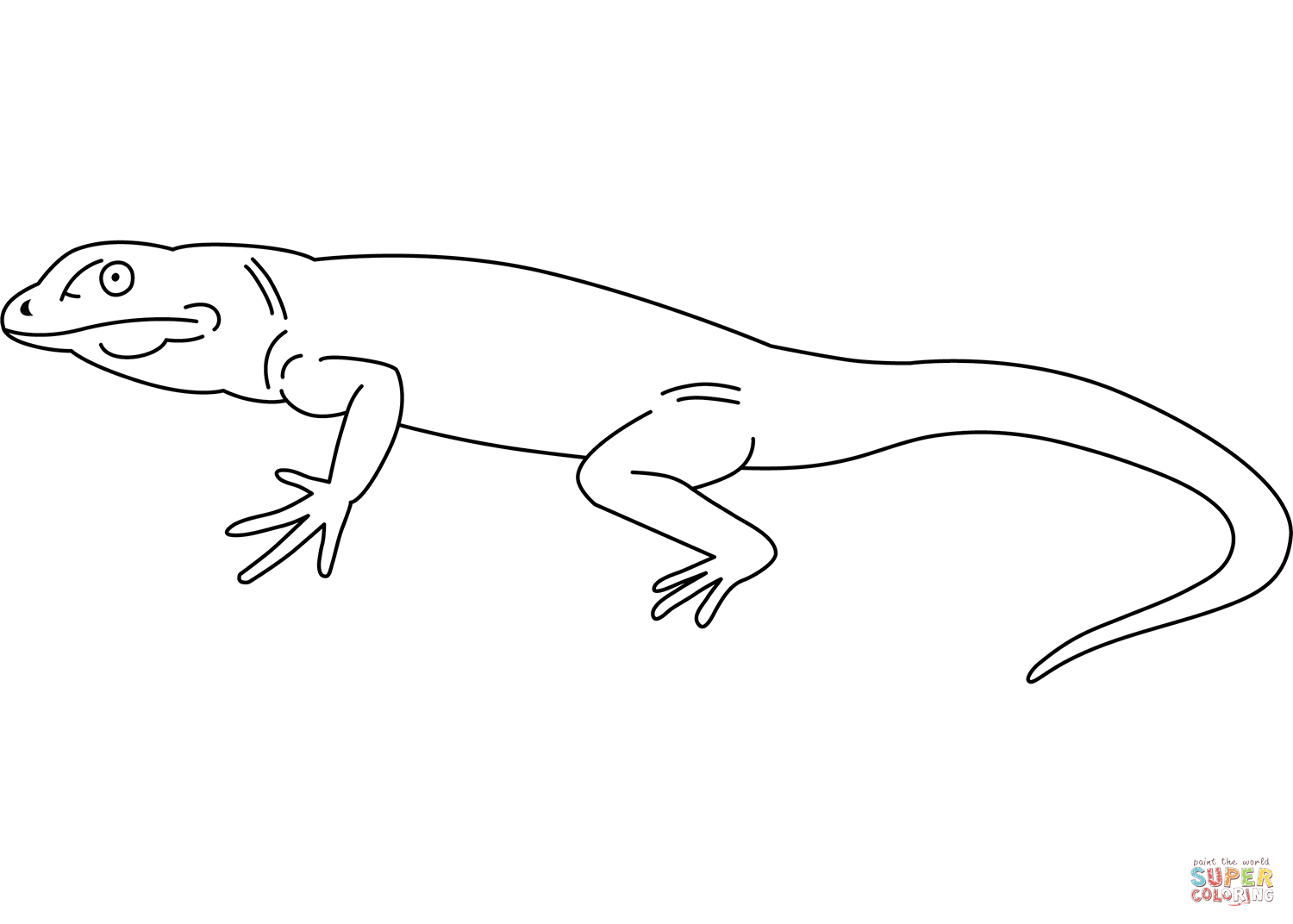 Lizard coloring page free printable coloring pages