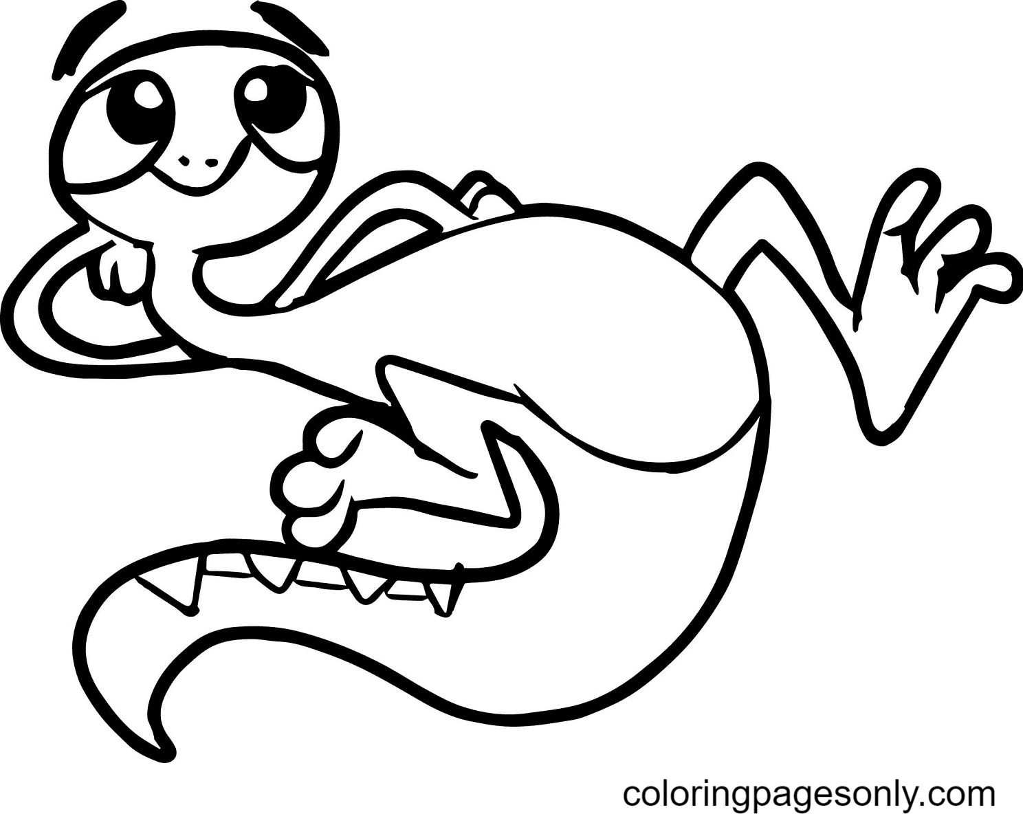 Lizard coloring pages printable for free download