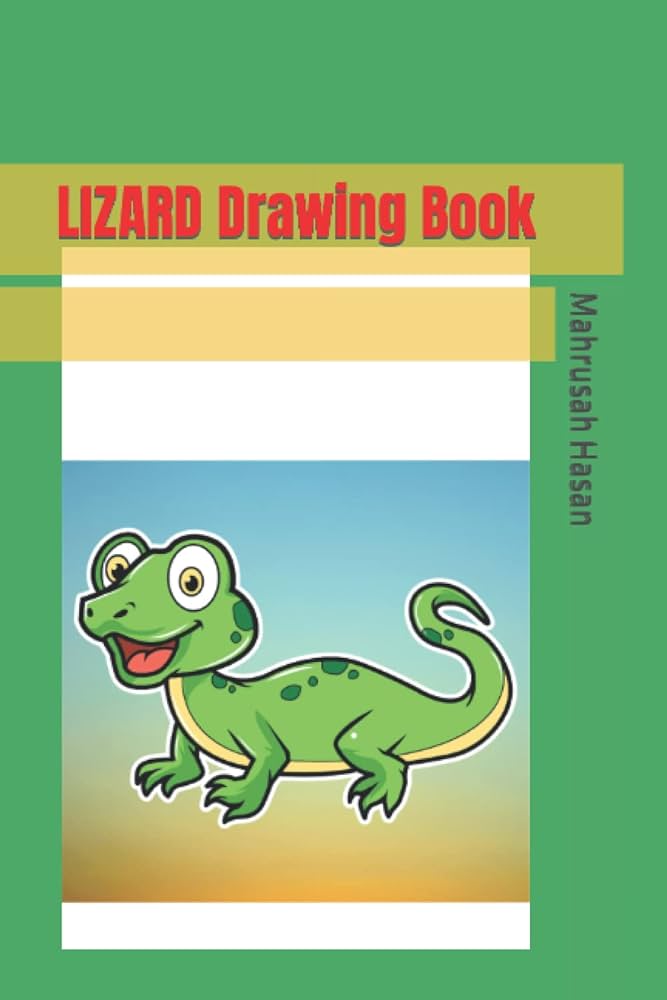 Lizard drawing book lizard coloring drawing book for kids for ages