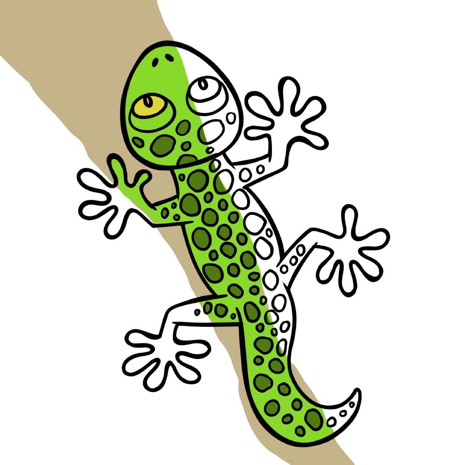 Gecko lizard free coloring page