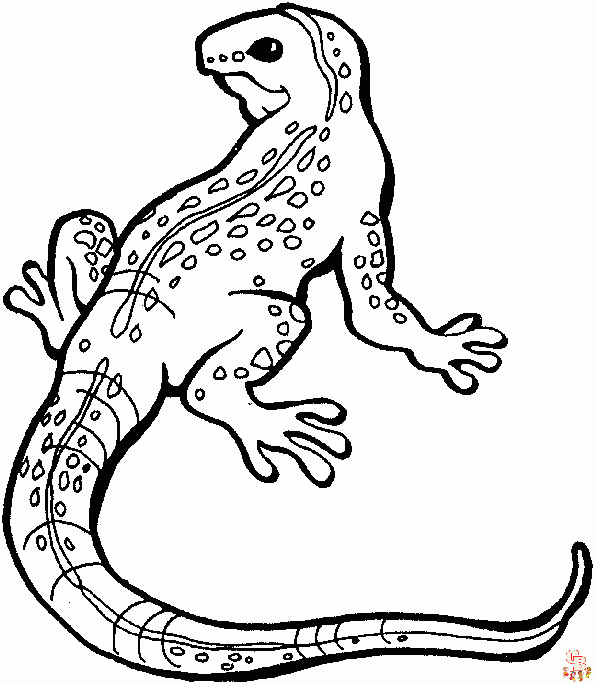 Exciting lizard coloring pages for kids adults