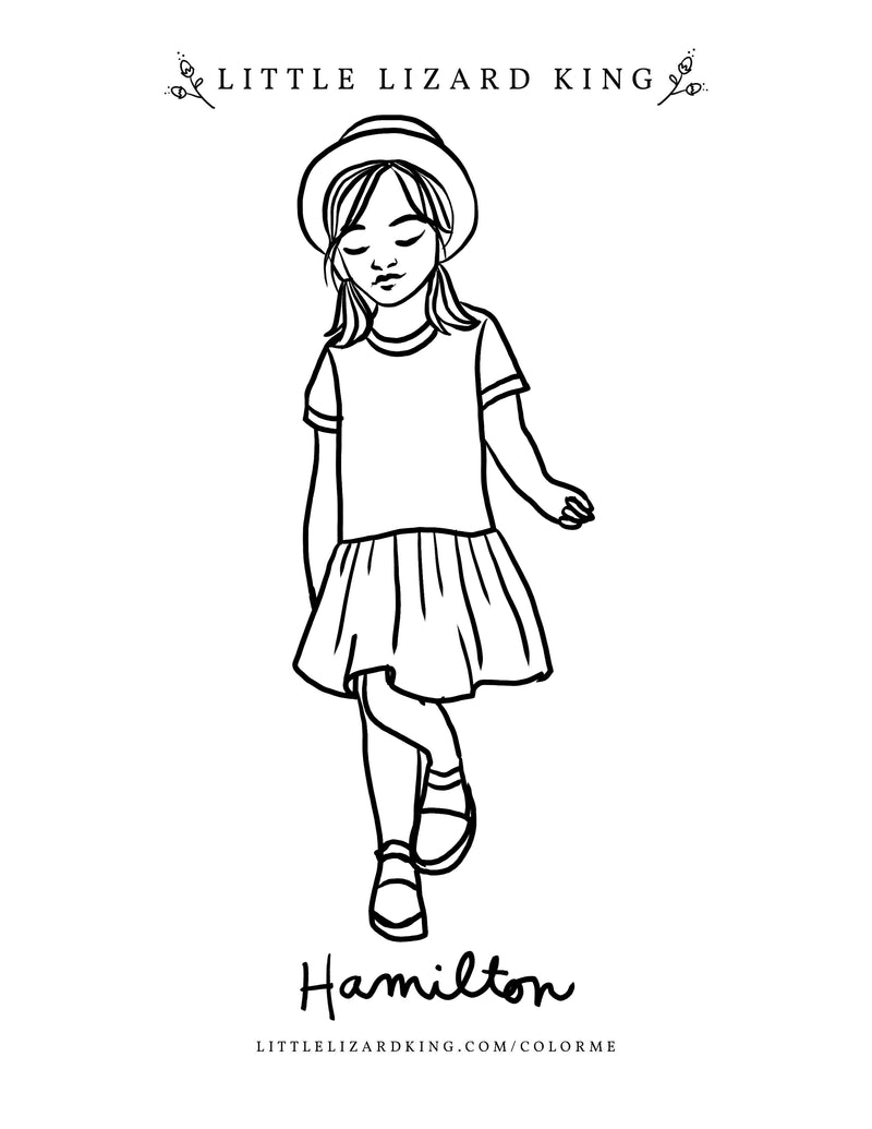 Hamilton coloring page â little lizard king