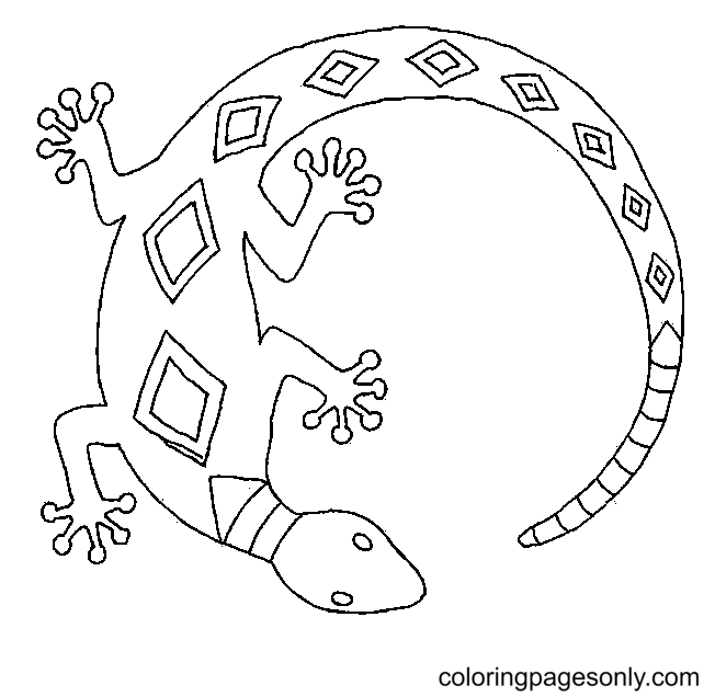 Lizard coloring pages printable for free download