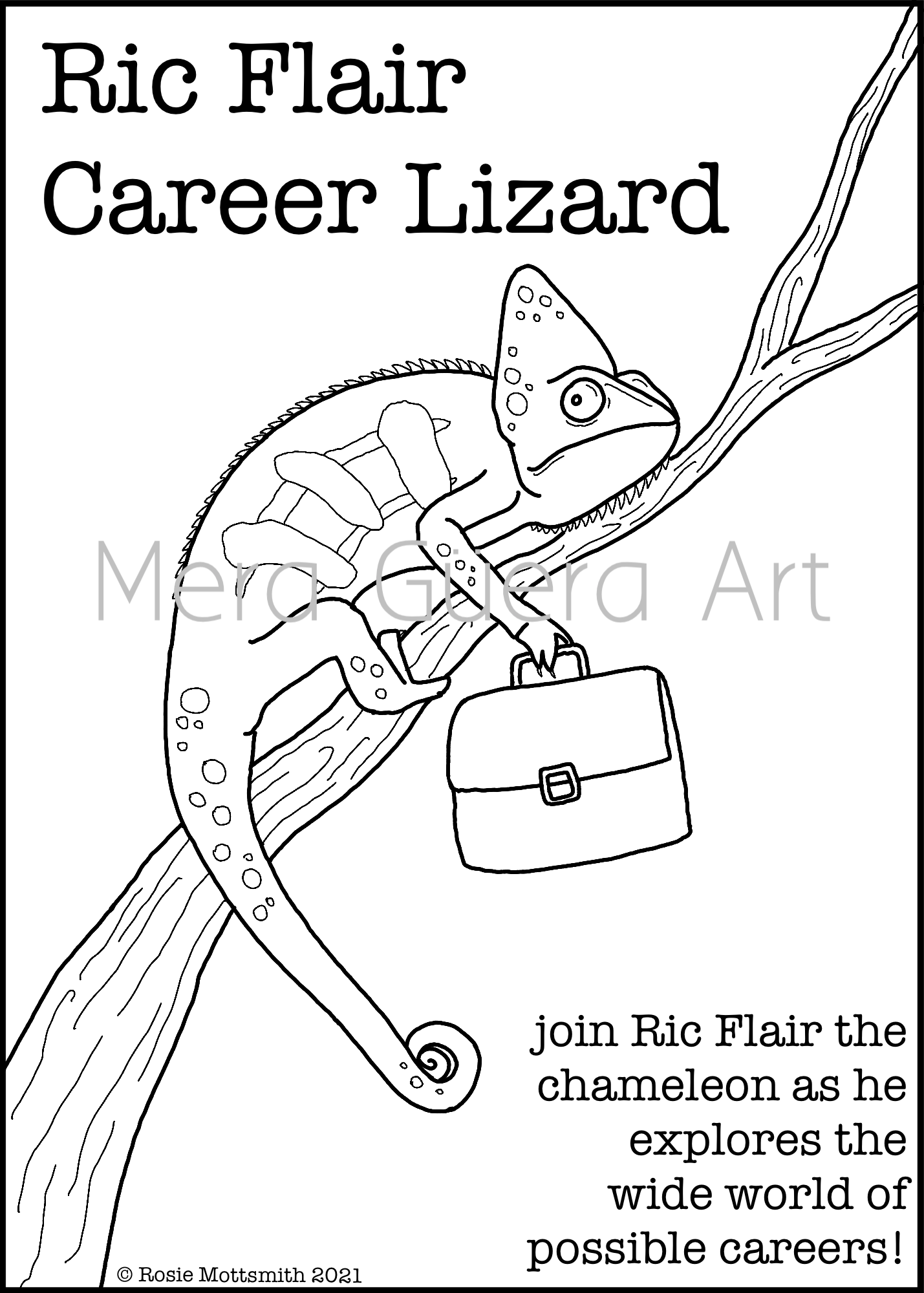 Career lizard coloring sheets â ro mottsmith art