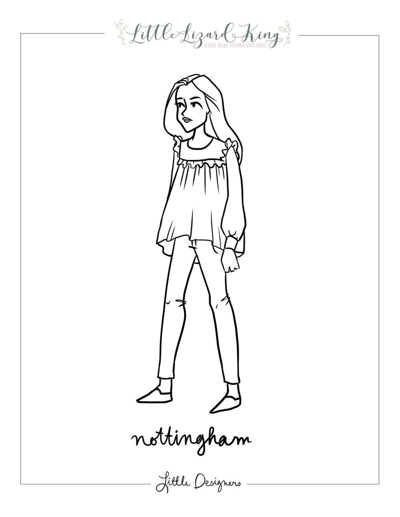 Nottingham top coloring page â little lizard king