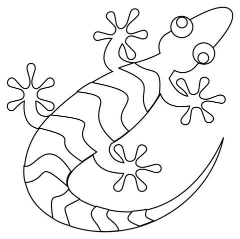 Lizard coloring page free printable coloring pages