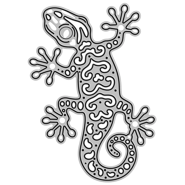 New diy crawling lizard embossing stencil craft metal cutting dies for making card and scrapbooking decoration no stamps