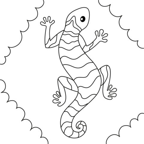 Lizard coloring page free printable coloring pages