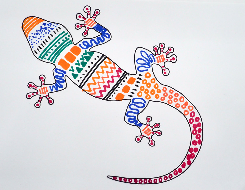 Gecko colouring pages