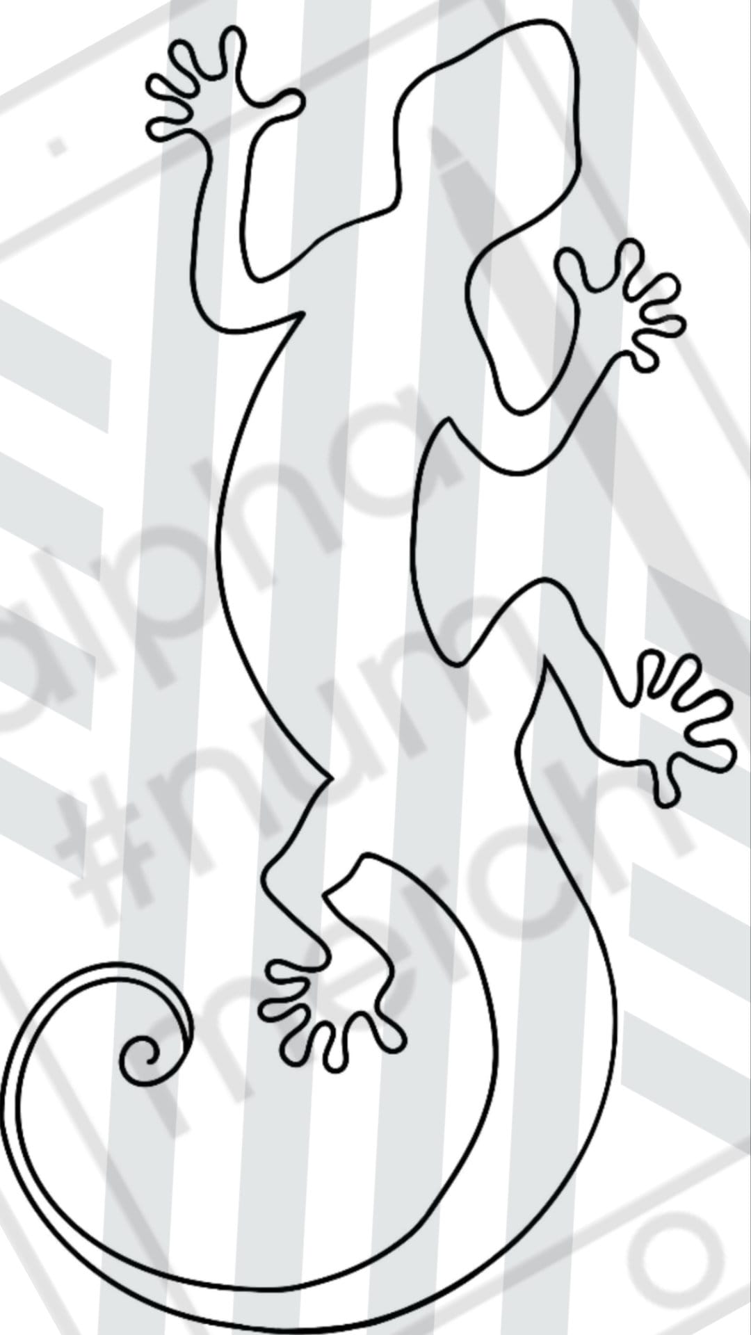 Lizard gecko digital instant download contour outline shape silhouette coloring page boho jpeg png x px sublimation printable