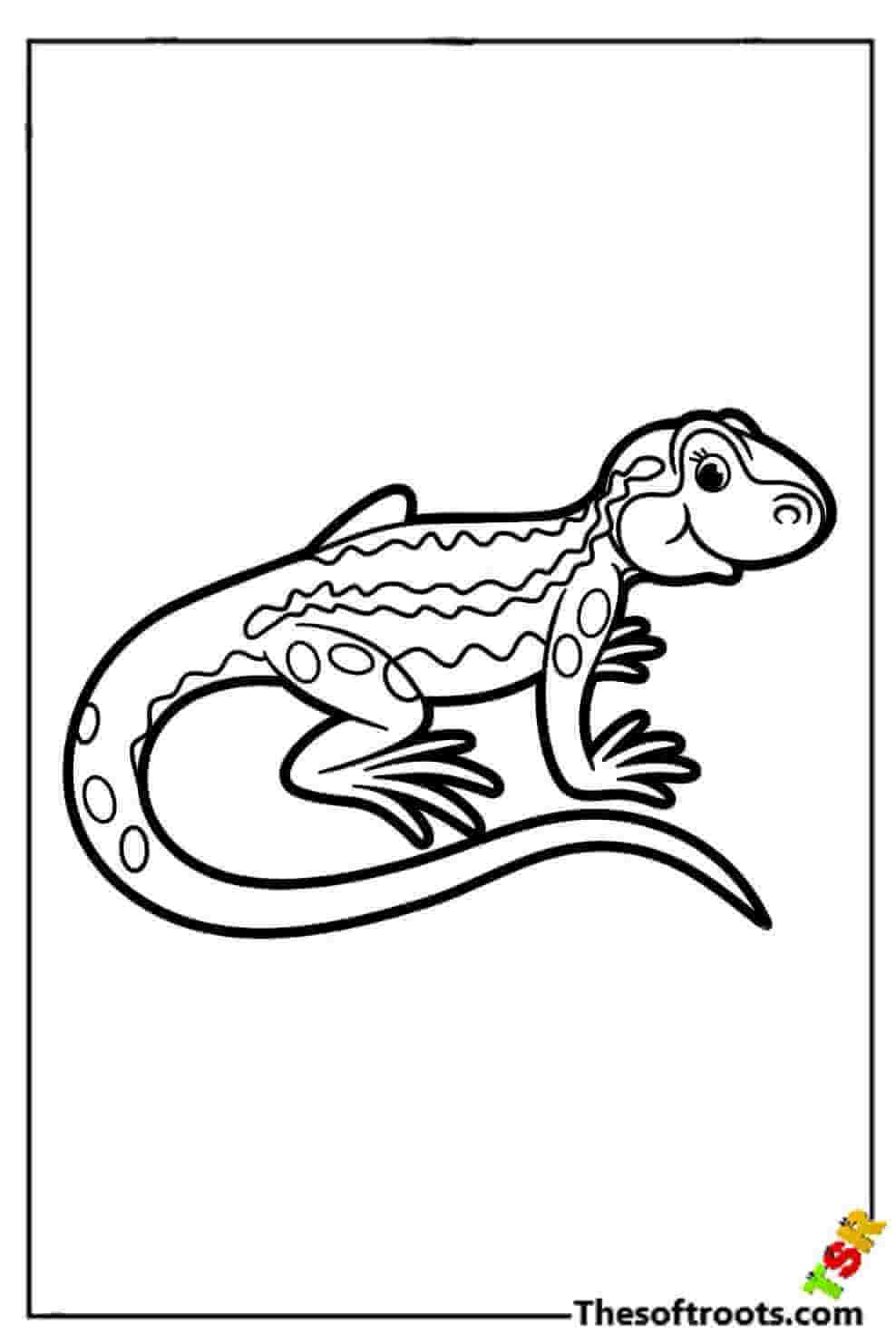 Lizard coloring pages kids coloring pages