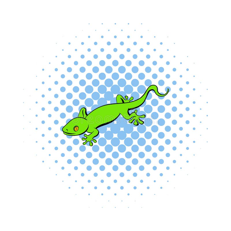 Green gecko lizard icon cartoon stock vector