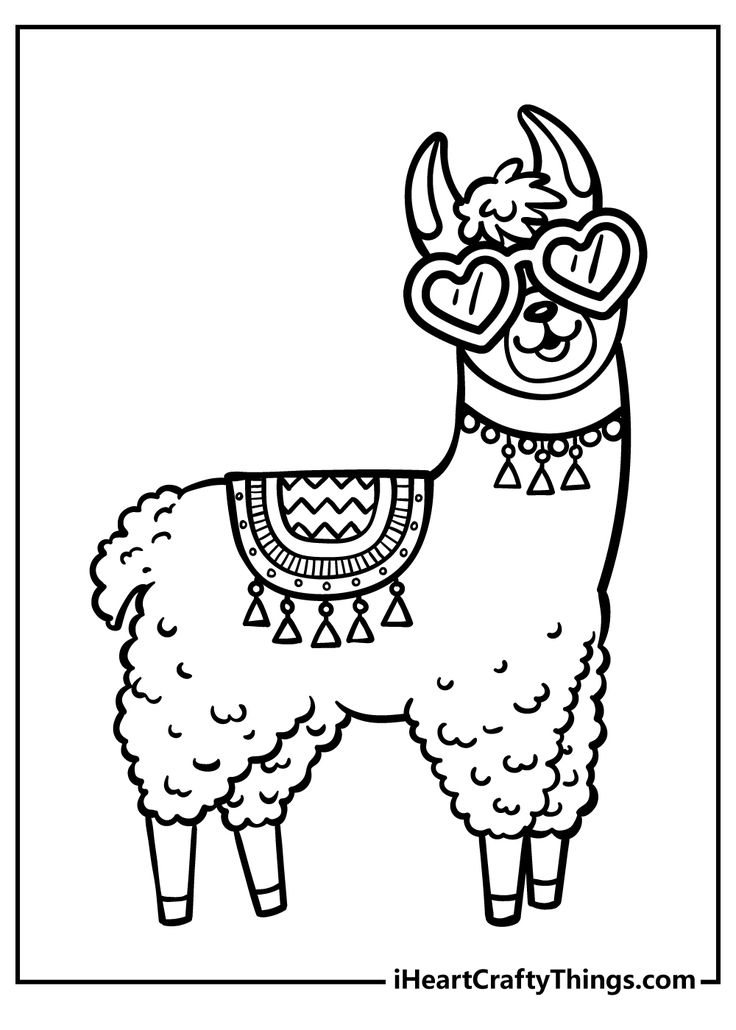 Llama coloring pages cute coloring pages coloring pages coloring pictures