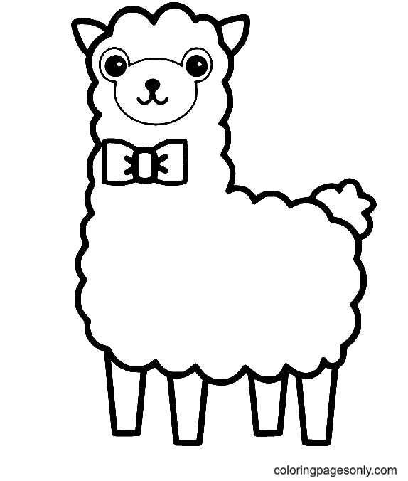 Llama coloring pages printable for free download