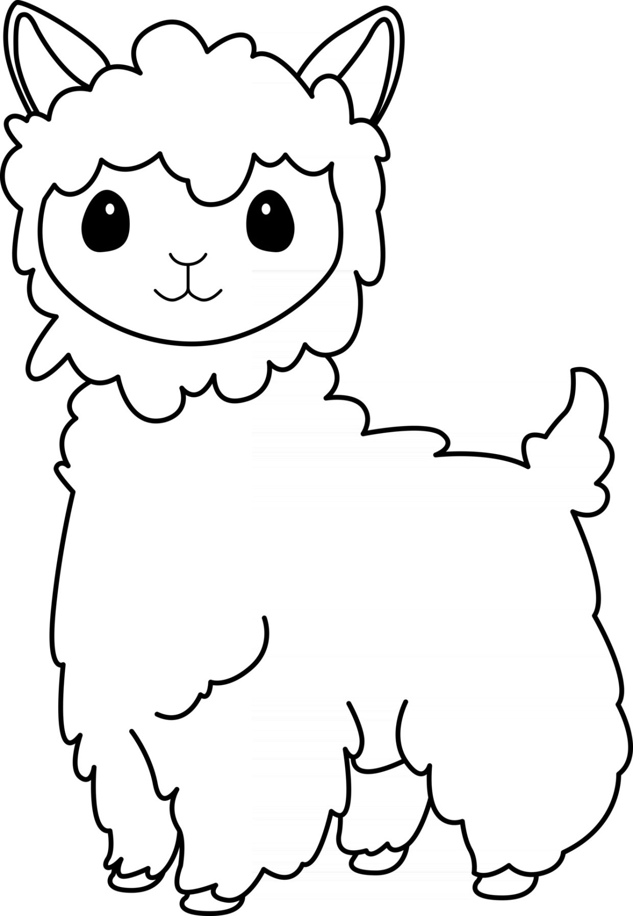 Enjoy fun and easy llama coloring pages from