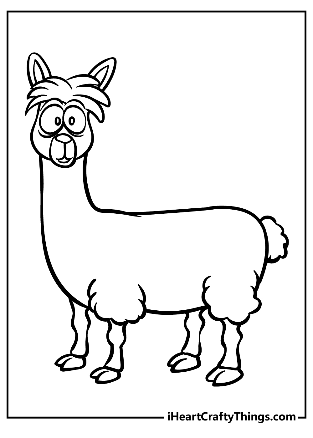 Llama coloring pages free printables