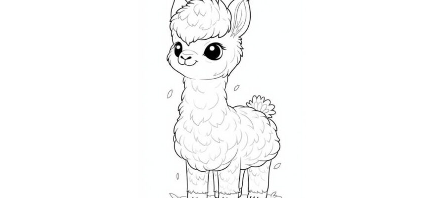 Llama coloring pages