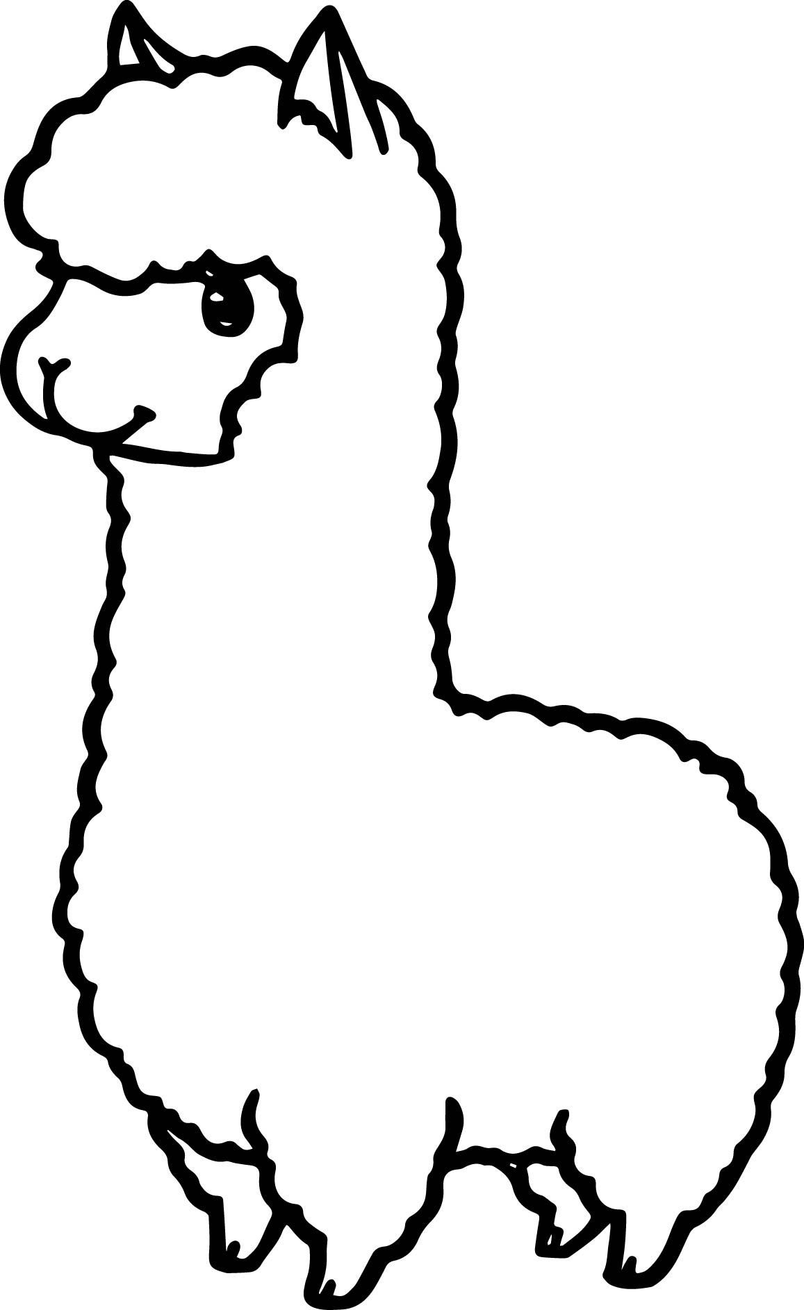 Llama coloring pages