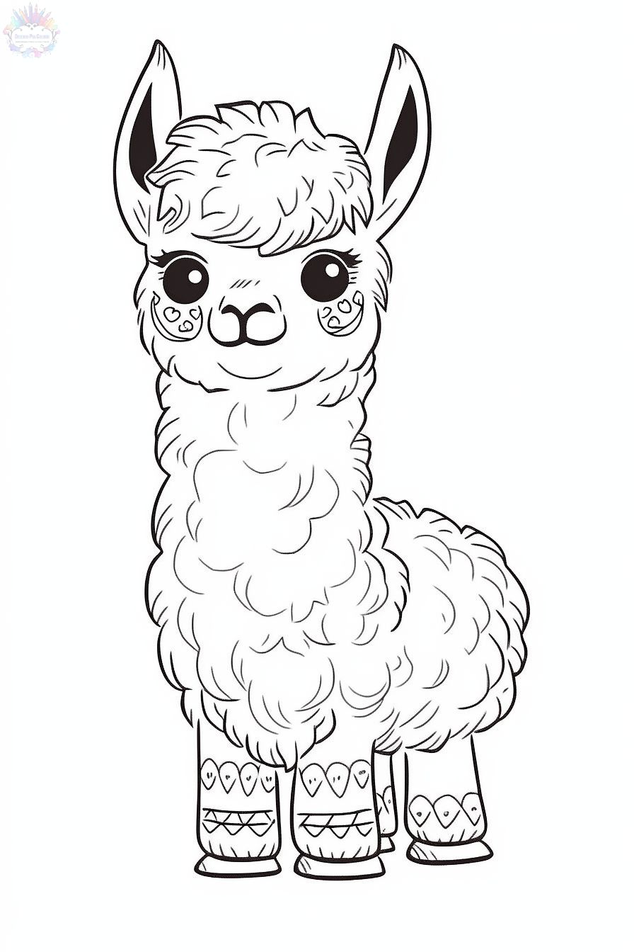 Llama coloring pages