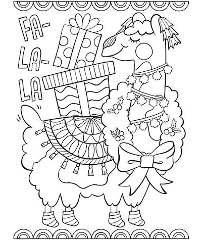 Cute llama coloring pages you can print to your hearts content