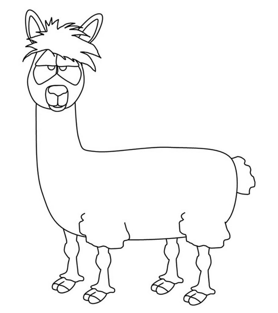 Cute free printable llama coloring pages online