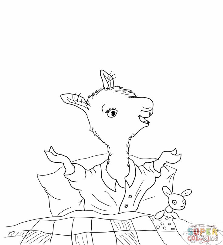 Llama llama red pajama coloring pages for kids coloring pages