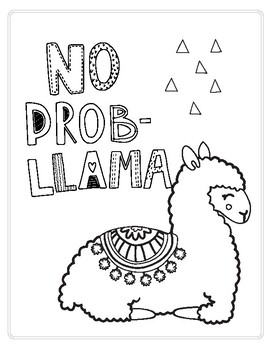 Llama llama red pajama coloring tpt