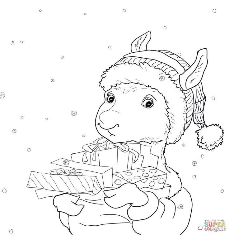 Llama llama red pajama coloring page free printable coloring pages