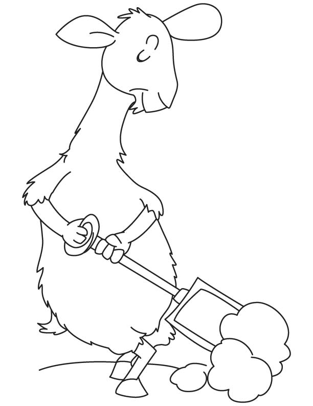 Llama working coloring page download free llama working coloring page for kids best coloring pages